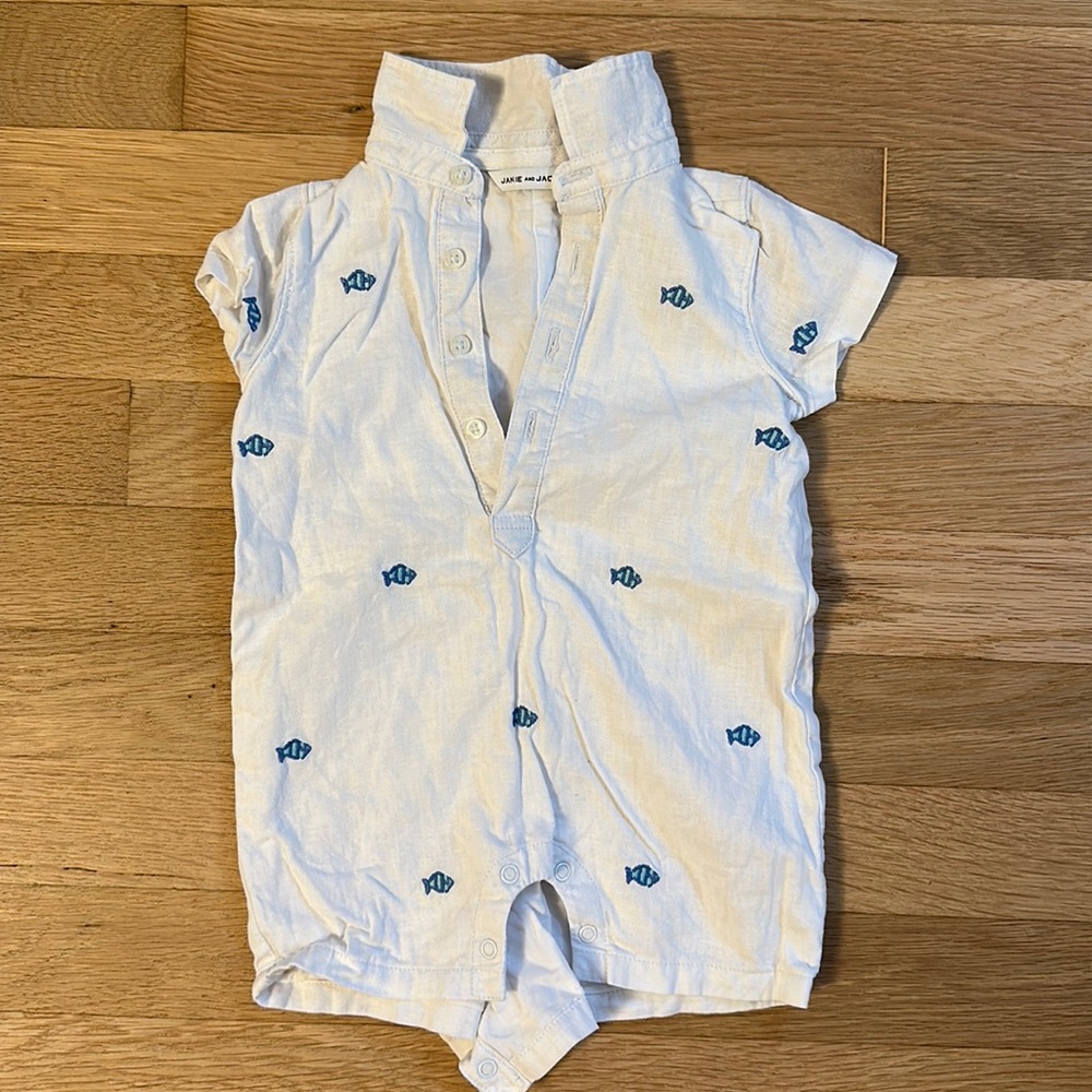 Janie & Jack 3-6mos fish one piece, tried on & washed once